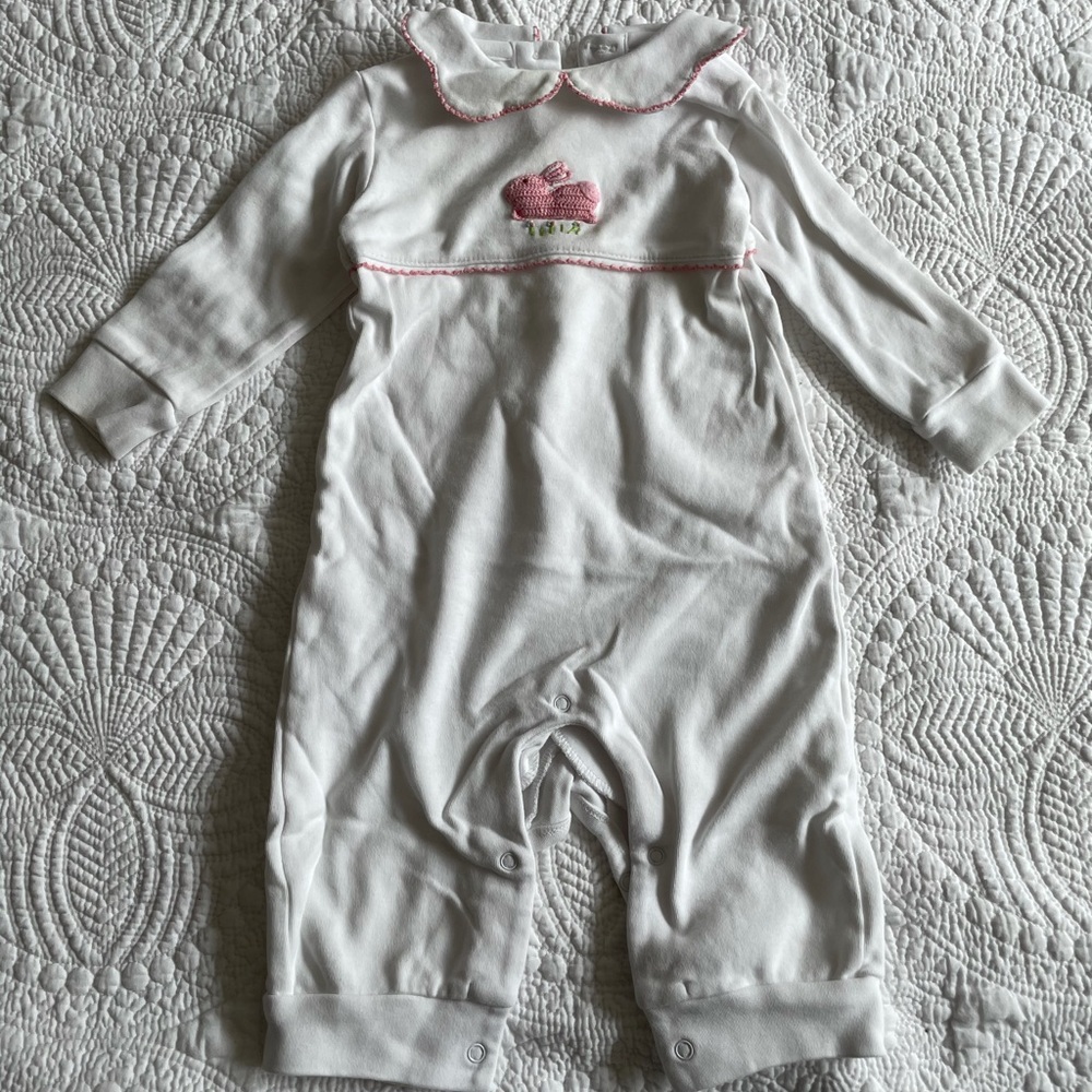 Little English Crochet Bunny Jumpsuit